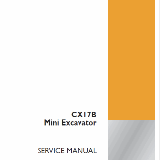 Case CX17B Mini Excavator Service Repair Manual
