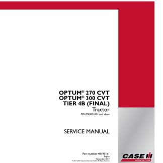 Case IH OPTUM 270 CVT, OPTUM 300 CVT TIER 4B (FINAL) Tractor Service Manual