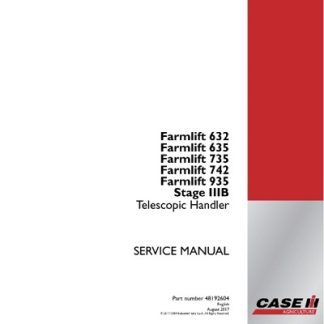 Case IH Farmlift 632, 635, 735, 742, 935 Stage IIIB Telescopic Handler Service Manual