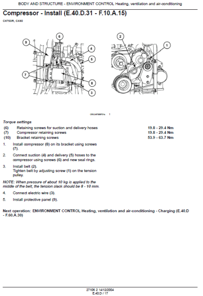 Case Crawler Excavators CX75SR, CX80 Service Manual