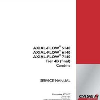 Case IH Axial-Flow 5140, 6140, 7140 Tier 4B (final) Combine Service Manual