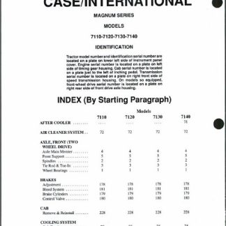 Case IH 7110, 7120, 7130 ,7140 Tractor Shop Manual