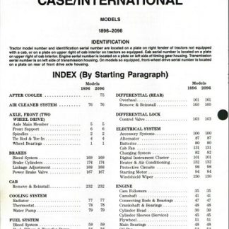 Case IH 1896 and 2096 Tractor Shop Manual
