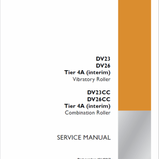 Case DV23 ,DV26 Tier 4 Combination Vibratory Roller Service Manual