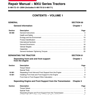 Case IH MXU 100,110,125,135,115 Service Manual
