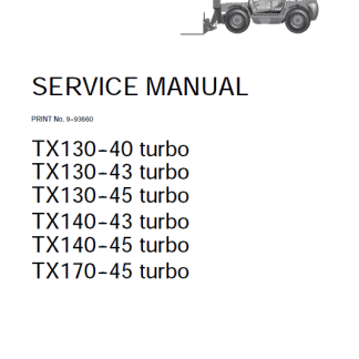 Case TX130-40-TX170-45 Turbo Telescopic Handlers Service Manual