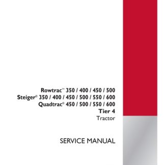 Case IH Rowtrac 350, 400, 450 ,500 Tier 4 Tractor Service Manual