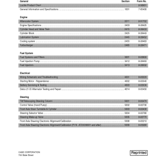 Case 9310, 9330 Tractor Service Manual