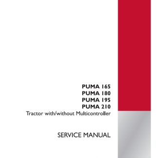 CASE IH PUMA 165, 180 ,195 ,210 Tractor Service Manual