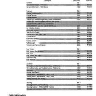 Case IH 7100, 7200 Tractor Series Service Manual