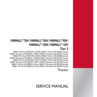 Case IH Farmall 75N, 85N, 95N, 105N, 105V Tractor Service Manual