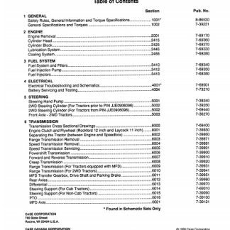 Case 3200,4200 Series Tractors Service Manual