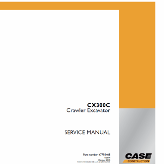 Case CX300C Crawler Excavator Service Manual