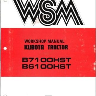 Kubota Tractor B6100HST, B7100HST Service Manual