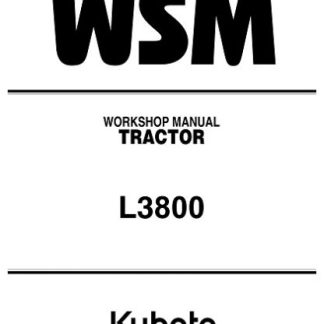 Kubota L3800 Tractor Service Repair Manual