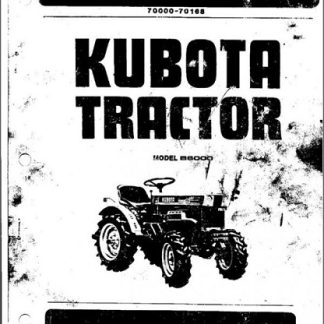 Kubota B6000 Tractor Workshop Manual