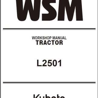 Kubota L2501 Tractor Service