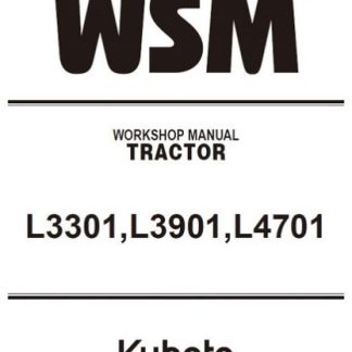 Kubota L3301, L3901, L4701 Tractor Service Manual