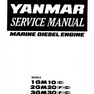 Yanmar 1GM10, 2GM20, 3GM30, 3HM35 Marine Diesel Engine Service Manual