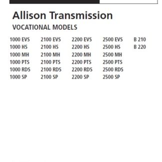 Allison 1k -2k Transmission Service Manual