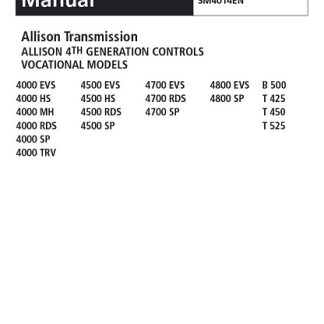 Allison Transmission AT 545 Service Repair Manual