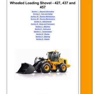 JCB 427, 437, 457 T4i Wheeled Loader Shovel Service Manual