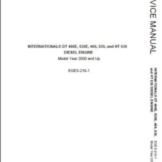 International DT466, 530, 466E, 530E Diesel Engine Service Manual