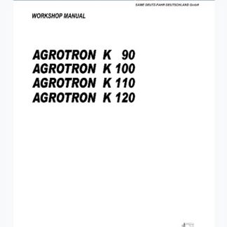 Deutz Fahr Agrotron K90 ,K100 ,K110 ,K120 Tractor Service Manual