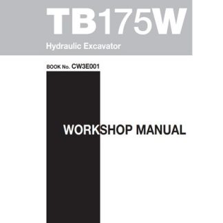 Takeuchi TB175W Hydraulic Excavator Workshop Manual