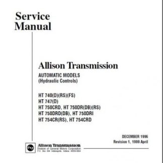 Allison Transmission HT 740 Series Service Manual