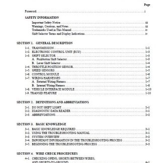 Allison Transmission MD 3060 Troubleshooting Manual