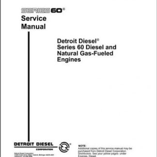 Detroit Diesel Series 60 Service Repair Manual