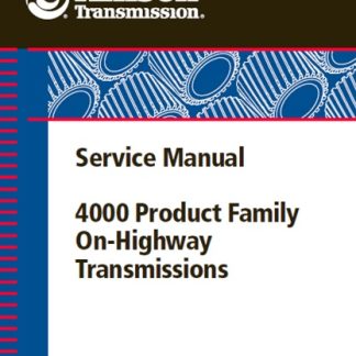 Allison 4000 Product Family On-Highway Transmissions Service Repair Manual