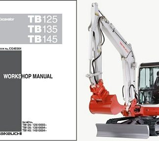 Takeuchi Tb125, Tb135 ,Tb145 Compact Excavator Workshop Manual