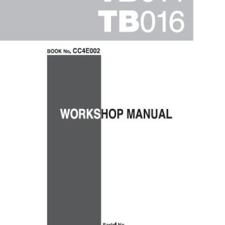 Takeuchi TB014,TB016 Compact Excavator Service Manual