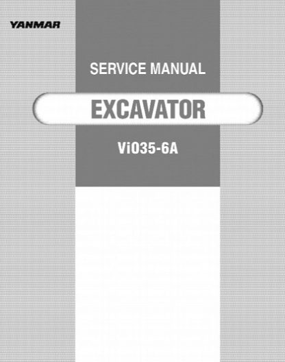 Yanmar ViO35-6A Excavator Service Repair Manual