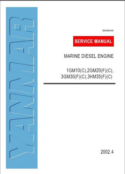 Yanmar Marine Diesel Engine 1GM10 Service Manual