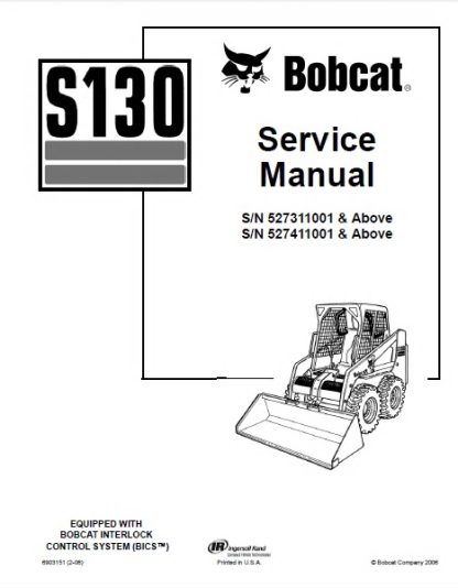 Bobcat S130 Skid Steer Loader Service Manual