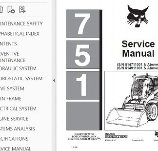 Bobcat 751 Skid Steer Loader Service Manual