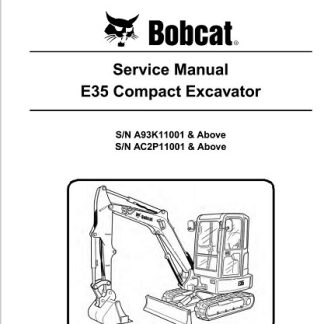 Bobcat E35 Compact Excavator Service Manual